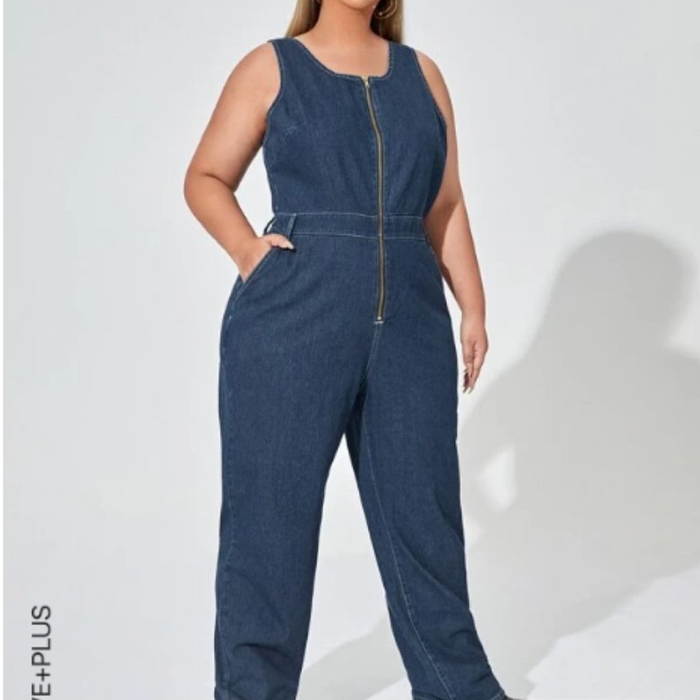 Denim Coverall Jumpsuit